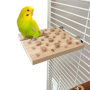 Inne zaopatrzenie ptaków Parrot Cork Puzzle Cage Toy do żerowania stojącego okonia dziobanie