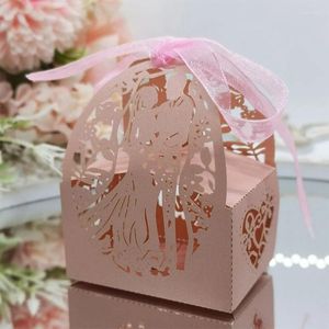 Gift Wrap 50/100pcs Bride & Groom Candy Box For Wedding Packaging Boxes Mariage Anniversary Supplies Favor