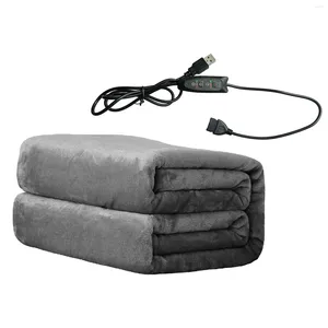 Filtar elektriska filt USB 3 växel vinter varmt sjal bärbar för resor hem soffan