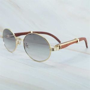 Óculos de sol de designer 10% de designer de luxo Novos óculos de sol masculinos e femininos 20% de acessórios de madeira de metal acessórios vintage Eyewear Gafas