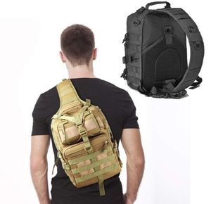 20L Tactical Assault Cross Body Pack Sling Axel ryggsäck Army Molle Waterproof EDC Rucksack Bag för utomhusvandring camping hun7977853