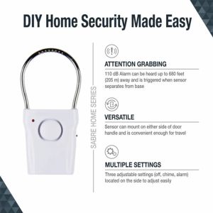 Detektor Hemsäkerhet affärsresor inomhus vibrationstillbehör sensor varning 120dB antitheft hotellfönster handtag dörralarmbutik