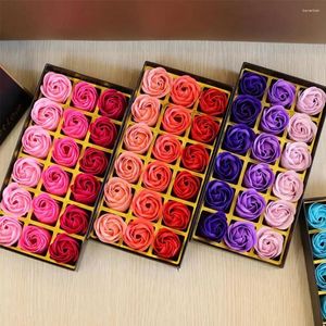 Decorative Flowers 18Pcs/Box Useful Soap Realistic Simulated Elegant Effectively Clean Luxury Beautiful Floral Scented Roses