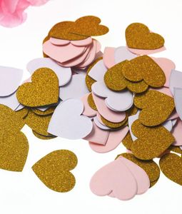 100PCSPACK STAR HJÄRT TABLE KONFETTI SPRINKLE Birthday Party Wedding Decoration Pink Black Silver Gold Confetti Paper Crafts1308542