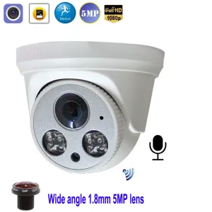 Kameralar Tam HD 5MP 1080P WiFi Kablosuz IP Kamera P2P Bulut 1.8mm Dome Kapalı CCTV SD/TF Kart Yuvası Camhi Keye Güvenliği