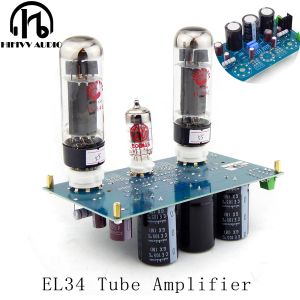 Amplificador Hi Fi Fi Fim de extremidade A amplificador de tubo de áudio EL34 KT88 ECC83S 12A*7 6P1 Vacuum 12AX7 12AU7 SOLTOR DIY AMP KIT