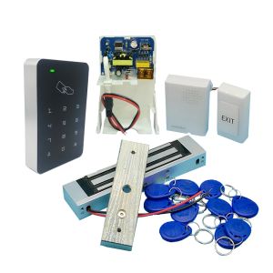 Kits Door Access Control System Kit RFID Keypad + Power Supply + Electric Magnetic Lock Strike Bolt Door Locks for Home Security