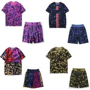 Mensu -trajes femininos de corrida de arremesso de traje de pista esportivo masculino feminino conjunto curto t Shrt Hawaii Beach Terno de estilo Hip Hop Shorts Ternos de casal de casal