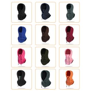 Ternos 2 pcs lã quente de velo balaclava máscara de esqui à prova de vento Facta Máscara de face do pescoço mais quente Balaclava Hat para homens