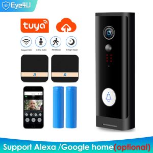 Doorbell Eye4u Tuya Video timbre inalambrico yttre inteligente soporte para el hogar alexa google hem 2.4g wifi seguridad intercomunica