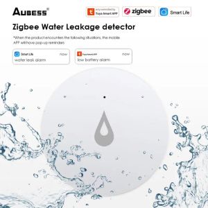 Detector NEW ZigBee Water Leak Detector Flood Sensor Water Tank Full Leakage Alarm Smart Life APP Remote Monitoring tuya gateway required