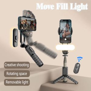 Monopods gimbal stabilisateur estabilizador selfie stick fylla ljus smartphone baseus handhållen action kameralar bluetooth stativ gymbal