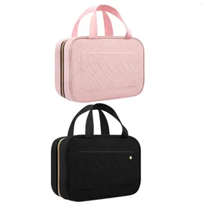 Storage Bags Toiletry Bag Toiletries 4 Compartments Essentials Makeup Container Large Women Hanging Case Cosmetic For Travel Home