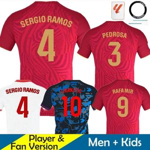 2023 2024セビリアFCサッカージャージーファイナルセルジオラモスマイログデルジK.Rekik Tecatito Munir Rafa Men Kids Kit 23 24 Sevillasフットボールシャツボーイ3番目のS-4xl