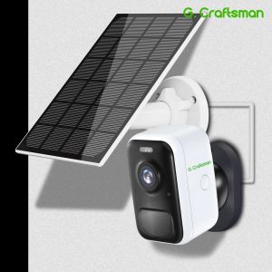 Камеры v1 Smart Solar Battery Camera Storage 4MP 2K Wirefree Camera Camera Camera Perviewillance Погодного защищенного на открытом воздухе PIR