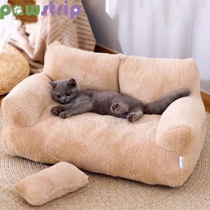 Luxury Cat Bed Super Soft Warm Pet Sofa for Small Dogs Cats Detachable Washable Non-slip Kitten Puppy Sleeping Bed Pet Supplies 240327