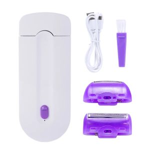 Epilator USB -laddningsbara kvinnor Epilator Portabelt hårborttagningsverktyg Rotary Shaver Body Face Leg Bikini Lip Depilator Hårborttagare Laser