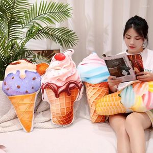Travesseiro imitação de sorvete de sorvete de boneco de desenho animado joga de adoçante criativo Brinistro presente de aniversário menina