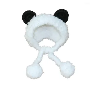 Dog Apparel Costume For Panda Shaped Headwear Plush Headband Clothing Pet Allergy Headdress