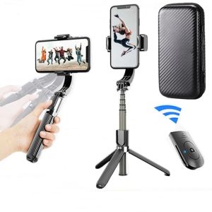 Monopods Tongdaytech 3 in 1 Antishake Selfie Stick Tripod 360 Rotate Handheld Gimbal Stabilizer for Iphone Samsung Xiaomi Smartphone