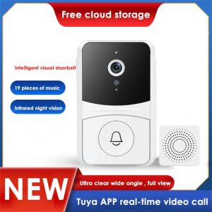 Dörrklockor WiFi Outdoor Voice Change Security Door Bell Security Alarm HD Camera Night Vision Wireless Doorbell Tuya Smart Video Intercom