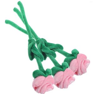 Decorative Flowers Bend Plush Rose Fake Flower Arrangement Decor Stuffed Background Plantas Artificiales Decorativas Para Sala