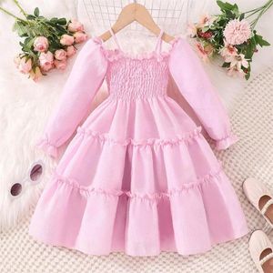 Vestidos de menina LZH Girls Dress 2024 Spring AUTUM AUTO DO PRINCIPELA PRINCESA SAIR CASUAL DEETO DE 3-10 ANOS