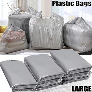 Sacchetti di stoccaggio borse di imballaggio in plastica di grandi dimensioni addensare argento trasparente con manico per il piumino giocattoli da letto per letti organizzatore