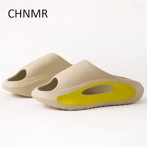 Slippers CHNMR Men's Beach Outdoor Sandals Summer Sports Selling Products Trend Fashion Slip-on EVA Big Size Shoes For Men White