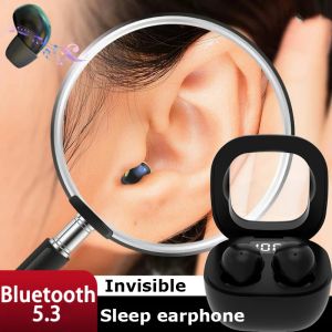 Fones de ouvido fones de ouvido invisíveis sem fio bluetooth5.3 fones de ouvido hifi ruído estéreo cancelando pequenos mini fones de ouvido ocultos para trabalho musical sono