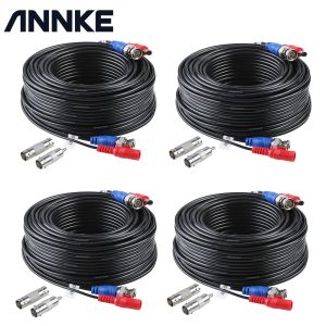 Gloves Annke 4pcs 100ft 30m Security Camera Video Power Cable Cord Bnc Rca Wire for Cctv Camera Dvr Surveillance System Accessories