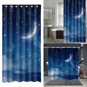 Shower Curtains Cute For Bathroom Beach Digital Printed Polyester Curtain Hanging