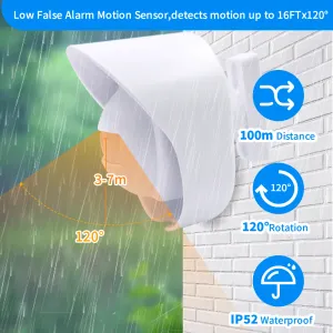 Kits Wireless Driveway Alarm Weatherproof Outdoor Motion Sensor Detector Security AlertProtect Outdoor/Indoor Property328 ft Long