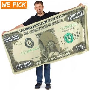 Cobertores wepick No.74 Creative Creative Million Dollar Bill Sleep Rug Sofá Flanela de Camping