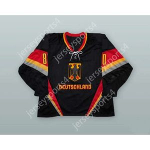 GDSIR Custom Robert Muller 80 Germany National Team Black Hockey Jersey New Top ED S-M-L-XL-XXL-3XL-4XL-5XL-6XL