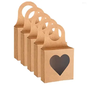 Gift Wrap 25Pcs Useful Wine Bottle Box Brown/White Delicate Decorative Pastry Cookie Candy Packing Case