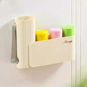 Förvaringsflaskor gratis stansning av sopor Dispenser Extraherbara plastavfallsväskor Box Space Saving Wall Mounted Holder