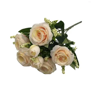 Fiori decorativi da 30 cm Accessori per matrimoni bouquet 2 Bud parti