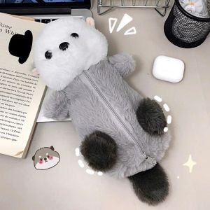 Bags Cute Animal plush Doll Pencil case Kawaii Unique Large capacity Kids Student Zipper bag Character pouch Stationery