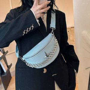 Taillenbeutel Modesfrau Sattel Fanny Pack Phone Packs Luxus Leder weibliche Gürtelbeutel Retro Ladies Schulterkreuzkörper Brust