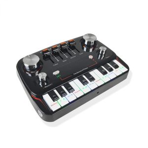 Tillbehör Piano Sound Card Audio Mixer Sound Board USB Console Desk System Interface 4 Channel DJ Karaoke Smartphone Computer Recording