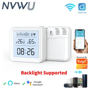Intercom Tuya Smart Temperature and Humidity Sensor App Remote Monitor for Smart Home Smartlife Work with Alexa Google Assistant Wifi