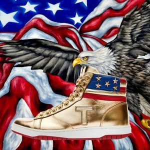Casual Shoes MAGA Never Surrender Gold Sneakers Pro Trump 2024 High Top Gym Men's Boots Road