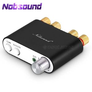 Amplificador Nobsound TPA3116 Bluetooth 5.0 Mini amplificador digital estéreo hiFi Home Audio Power AUDIO RECEBIXO DE ÁUDIO USB DAC 50W + 50W