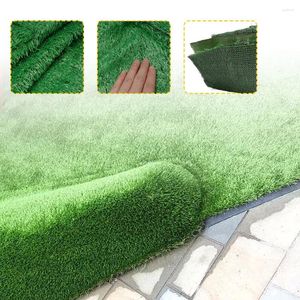 Decorative Flowers Green Simulation Lawn Artificial Grass Carpet Fake Grassland Mat Garden Landscape Turf DIY Home Floor Decors