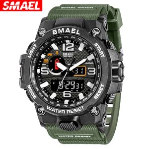 64 Smael Men's Military防水電子スポーツナイトライトアラームベルウォッチ35