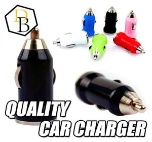 För iPhone 6s Samsung Note 5 Car Charger USB Högkvalitativ adapter Bullet Charger Mini Portable Charger Universal Adapter Telefon P9354435