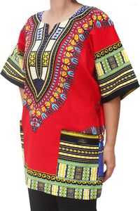 Etnik Giyim Afrika Dashiki Pamuk Gömlek Erkek Kadın Festivali Boho Hippi 60'lar 70'lerin Bohem UNISEX