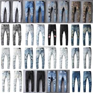 Jeans maschili designer di lusso in difficoltà France Fashi