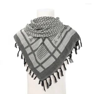 Eşarp Arap Eşarp Jakard Patern Yetişkin Taktik Shemagh Orta Doğu Keffiyeh Anti UV toz geçirmez 110x110cm